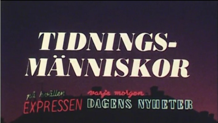 Filmen Tidningsmänniskor (1975) visades för besökande på DN/Expressen