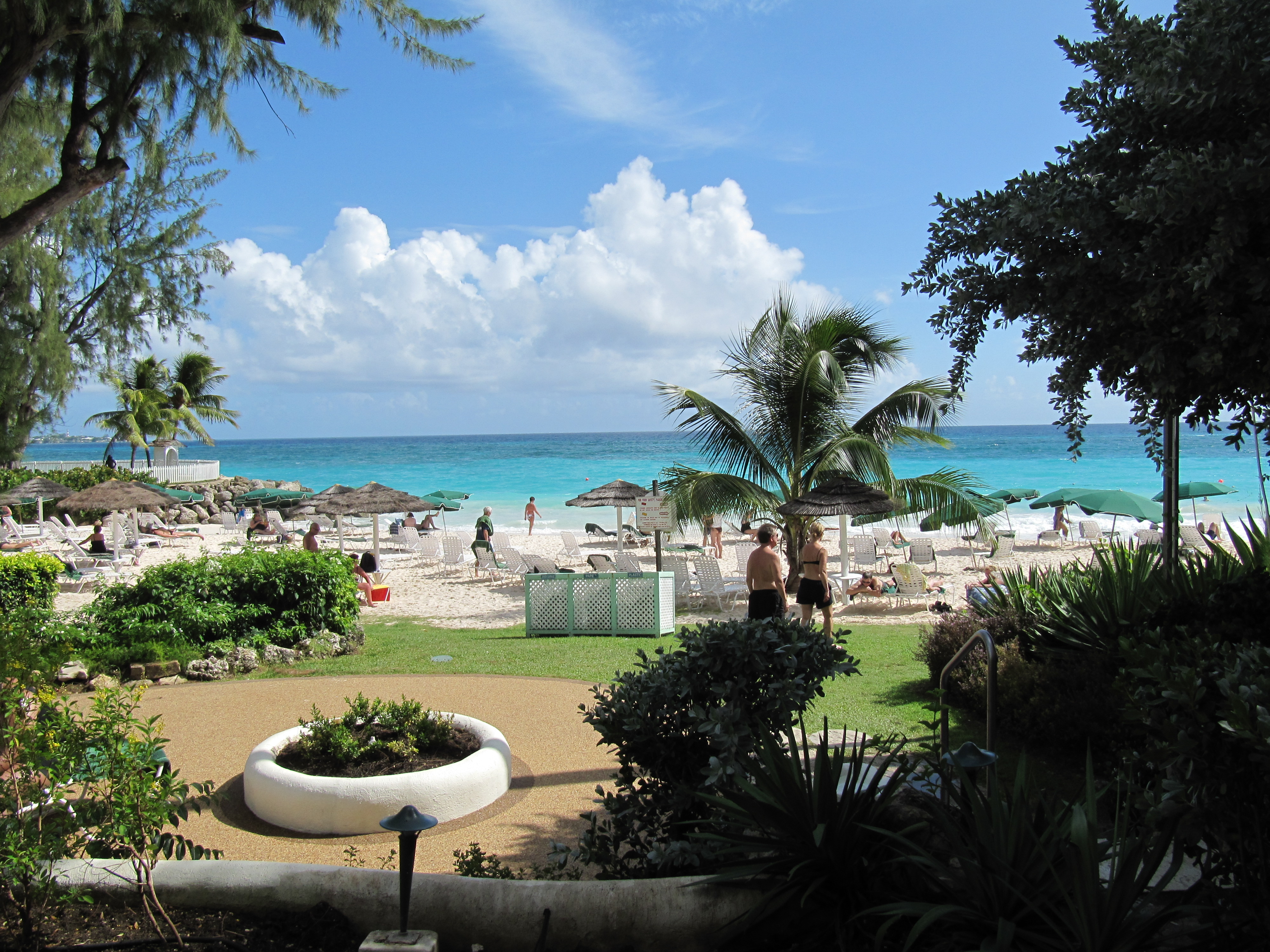 Hotellbadstrand på Barbados