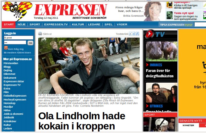 Expressen-OlaLindholmknark – Robert Hultman Communication & Marketing